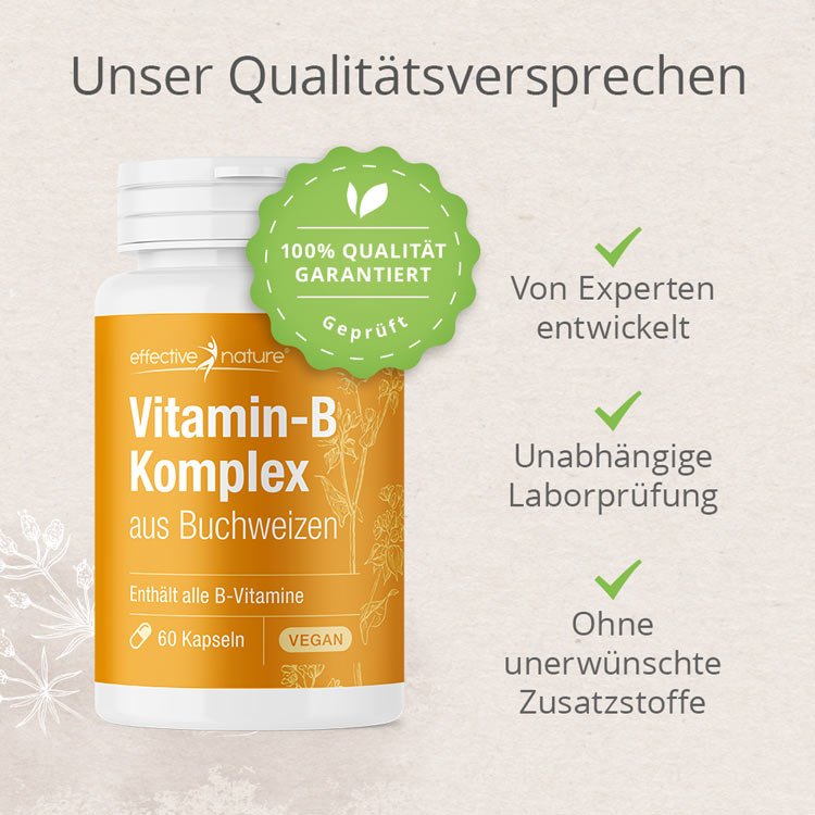 Vitamin-B Komplex aus Buchweizen, Kapseln, 60 Stück