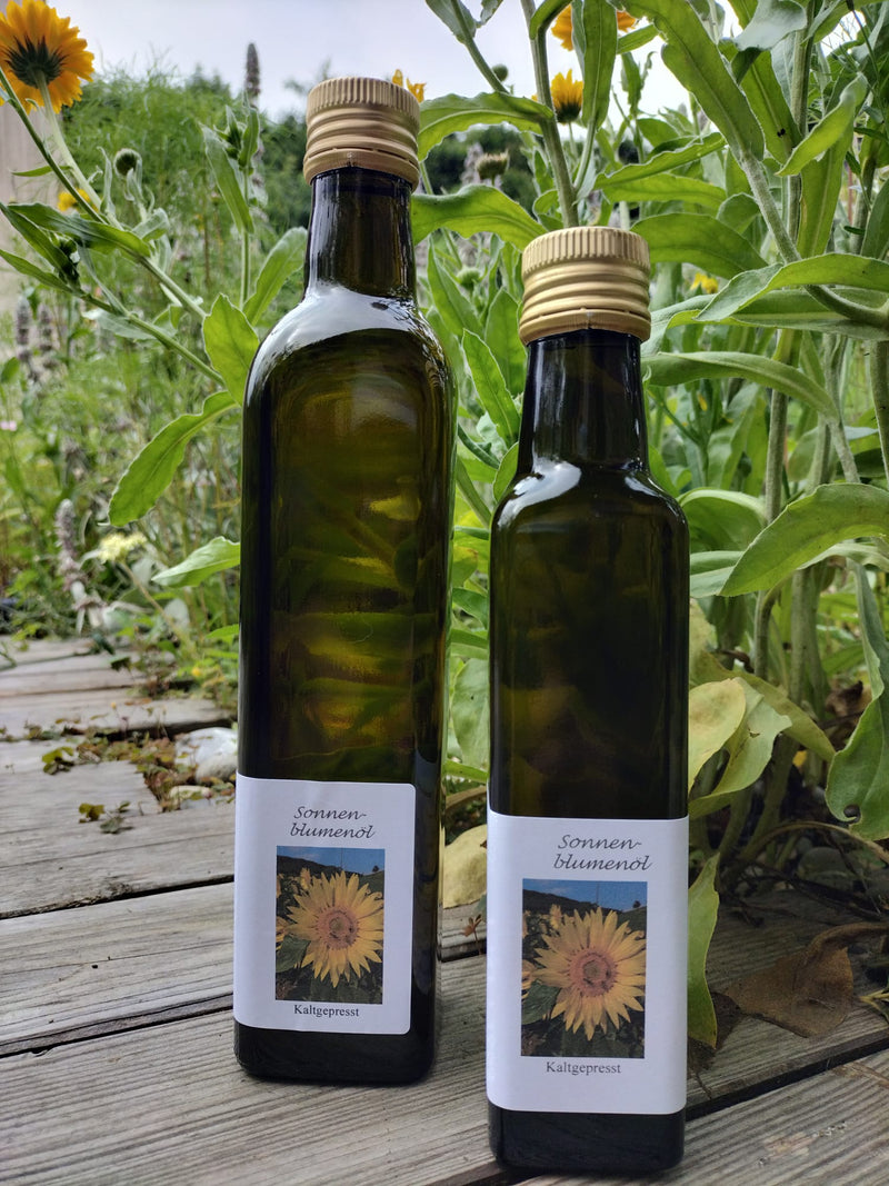 Sonnenblumenöl kaltgepresst, 250ml und 500 ml