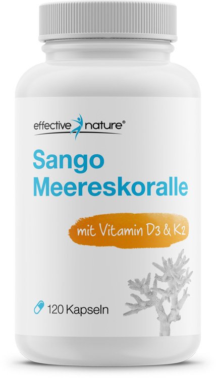 Sango Meereskoralle Kapseln mit Vitamin D3 un K2