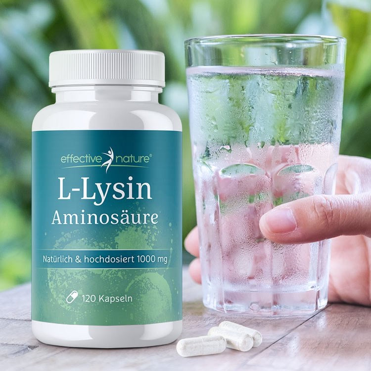 L-Lysin, Aminosäure, 120 Kapseln